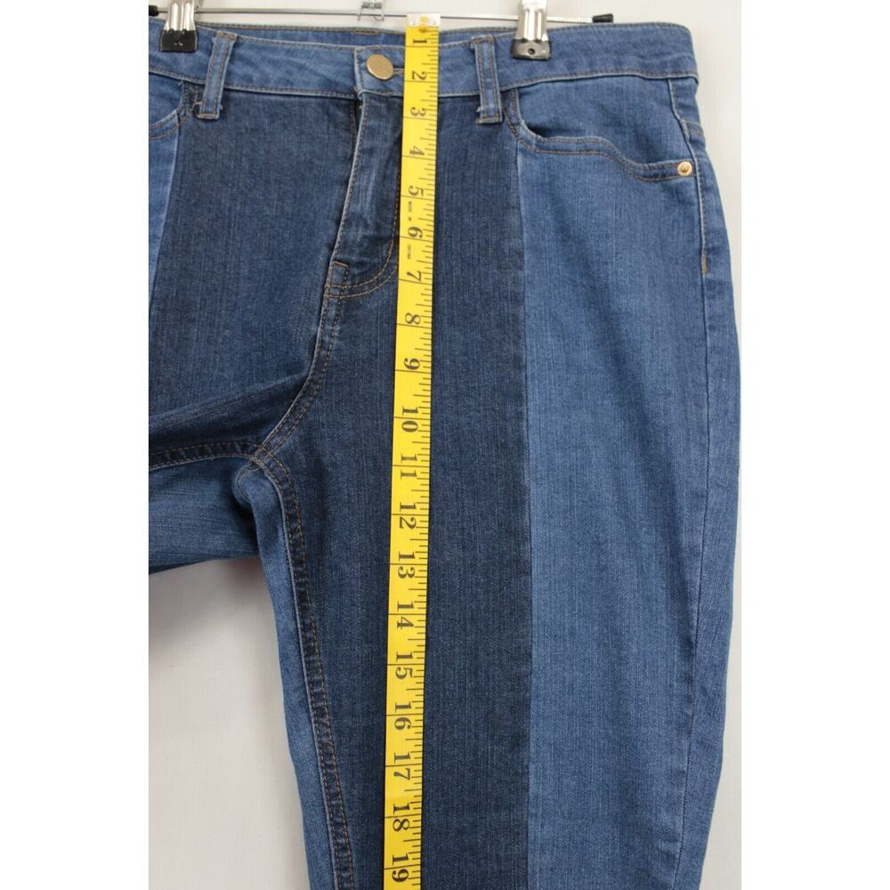 For The Republic Two Tone Denim Ankle Jeans Raw Hem Women 10 / 29 Blue Pants - Picture 4 of 10
